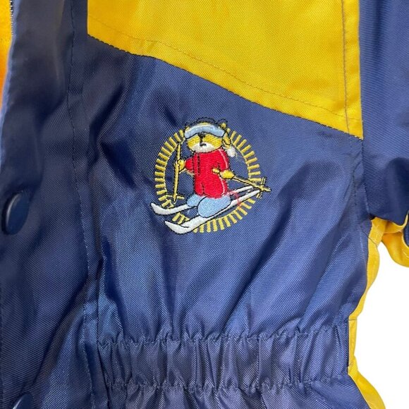 Vintage Mon Petit Infant Snowsuit Fleece Lining Bunting 12 M Mittens Booties - Picture 2 of 10